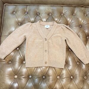 Banana Republic Baby Merino Cashmere Cardigan – Camel (18–24 Months)